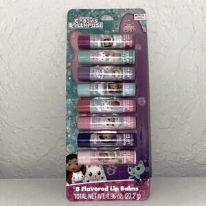 NEW Gabby's Dollhouse 8 Flavored Lip Balms